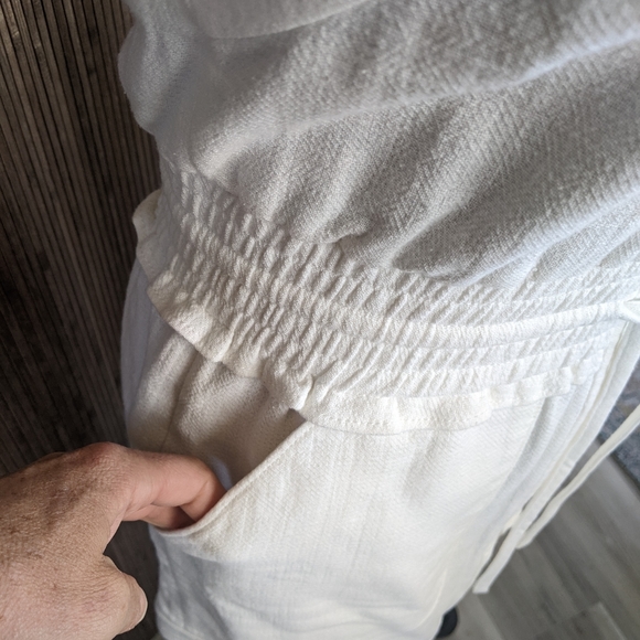 Rebecca Minkoff White V Neck Racerback Mini Dress, Full Zip Small - Picture 7 of 10